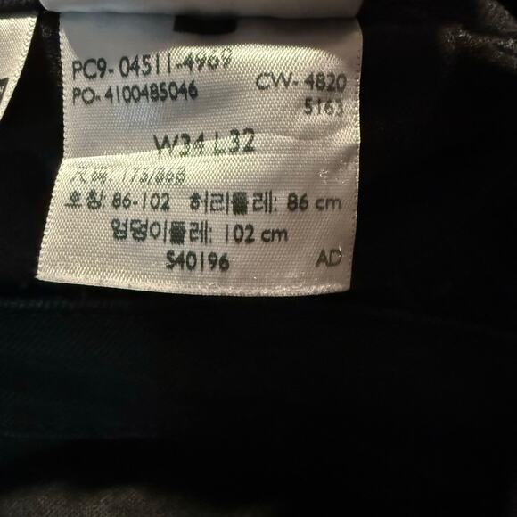 Levi's Premium Straight Leg Jeans, Black, Men's 34x32 - Picture 6 of 8